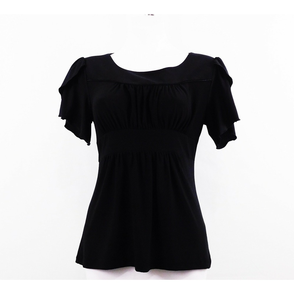 Serenade Women Shirt, Size‎ PM, Black, 90% Polyester, 10% Spandex